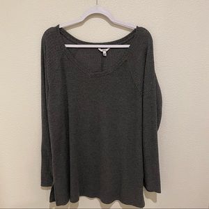 Sonoma Grey Waffle Knit Sweater SIZE XL